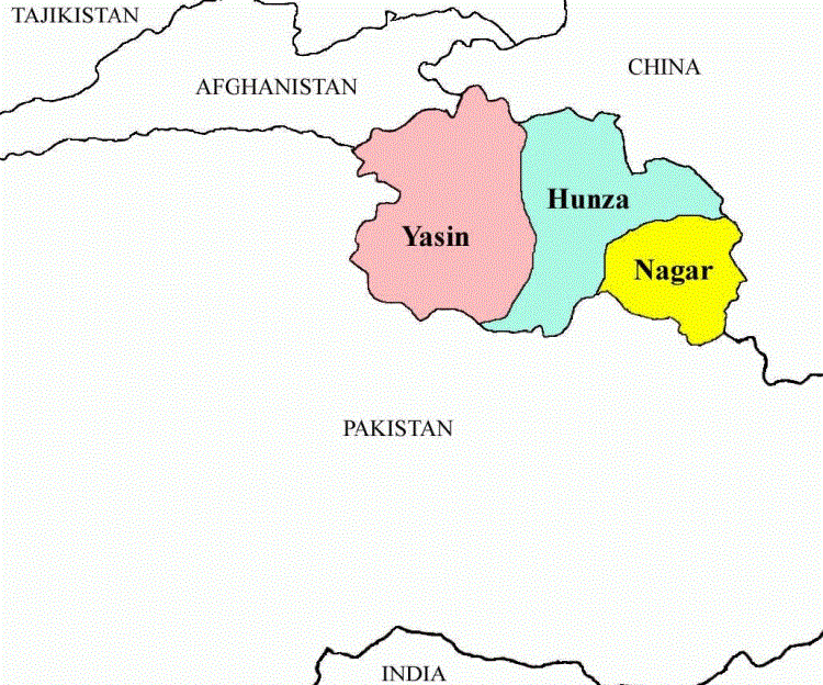 Местности распространения буришей (карта)