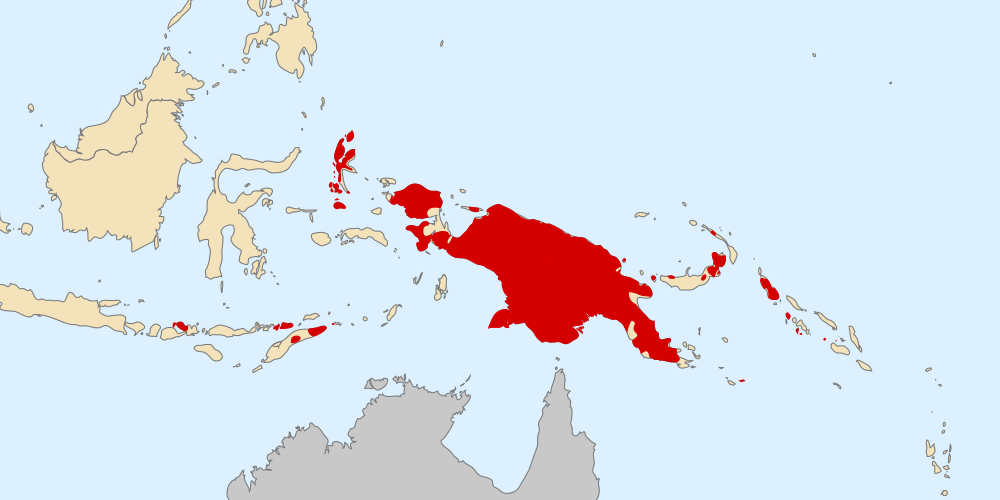 Распространение папуасских языков