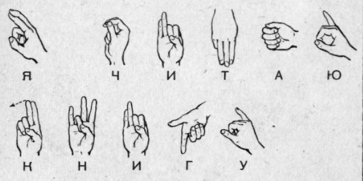 Русская азбука жестов