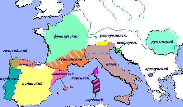 Распространение романских языков в Европе