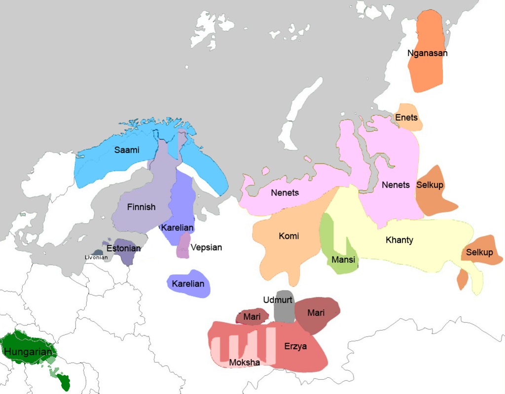 Распространение уральских языков
