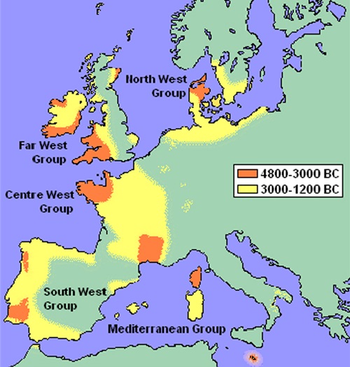 Два этапа распространения мегалитов в Западной Европе