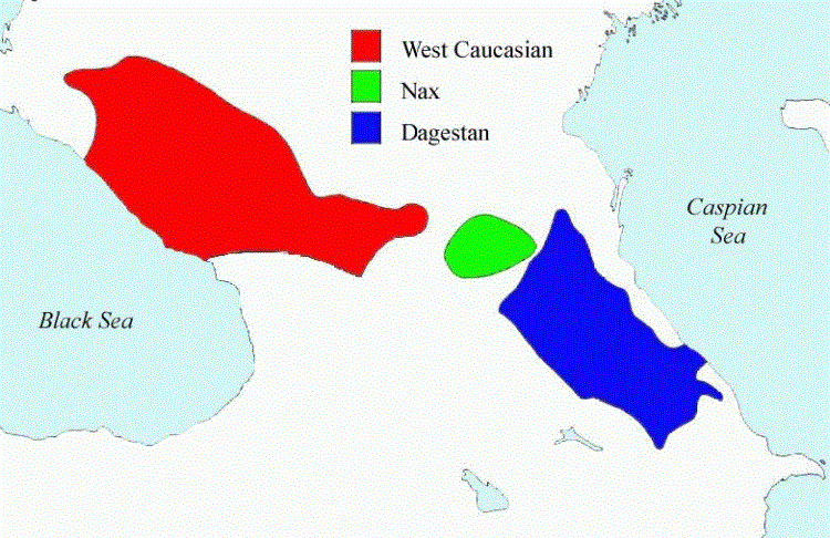 Северо-кавказские языковые семьи (ареалы)