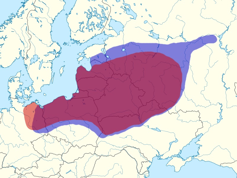 Наибольшая территория расселения балтов
