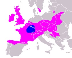 Первоначальная зона проживания и распространение кельтов в Европе