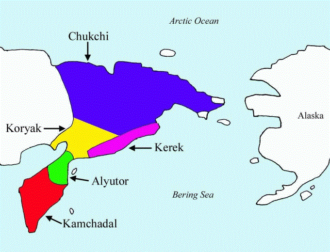 Чукото-камчатские языки (карта)