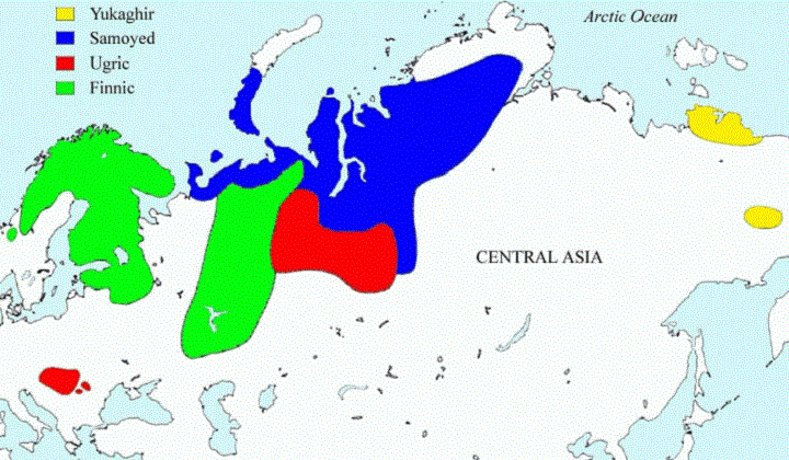 Распространение уральских языков