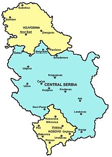 Территориальное деление Сербии (из Википедии)