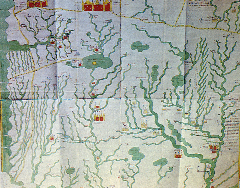 Карта-рисунок Сибири 1672 года