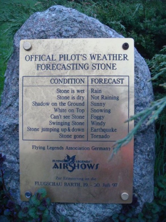 Камень предсказания погоды для летчиков